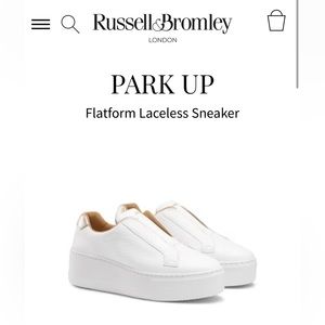 Russell & Bromley London Park Up Flatform Laceless sneakers size 39 (8 US)